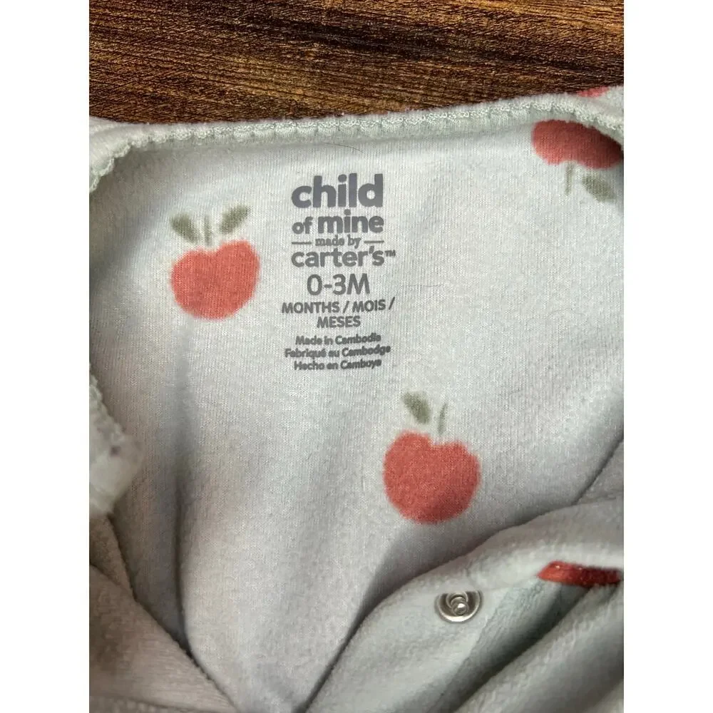 CHILD OF MINE by Carter’s Girl’s Fleece Footed Pajama / Size: 0-3 Months